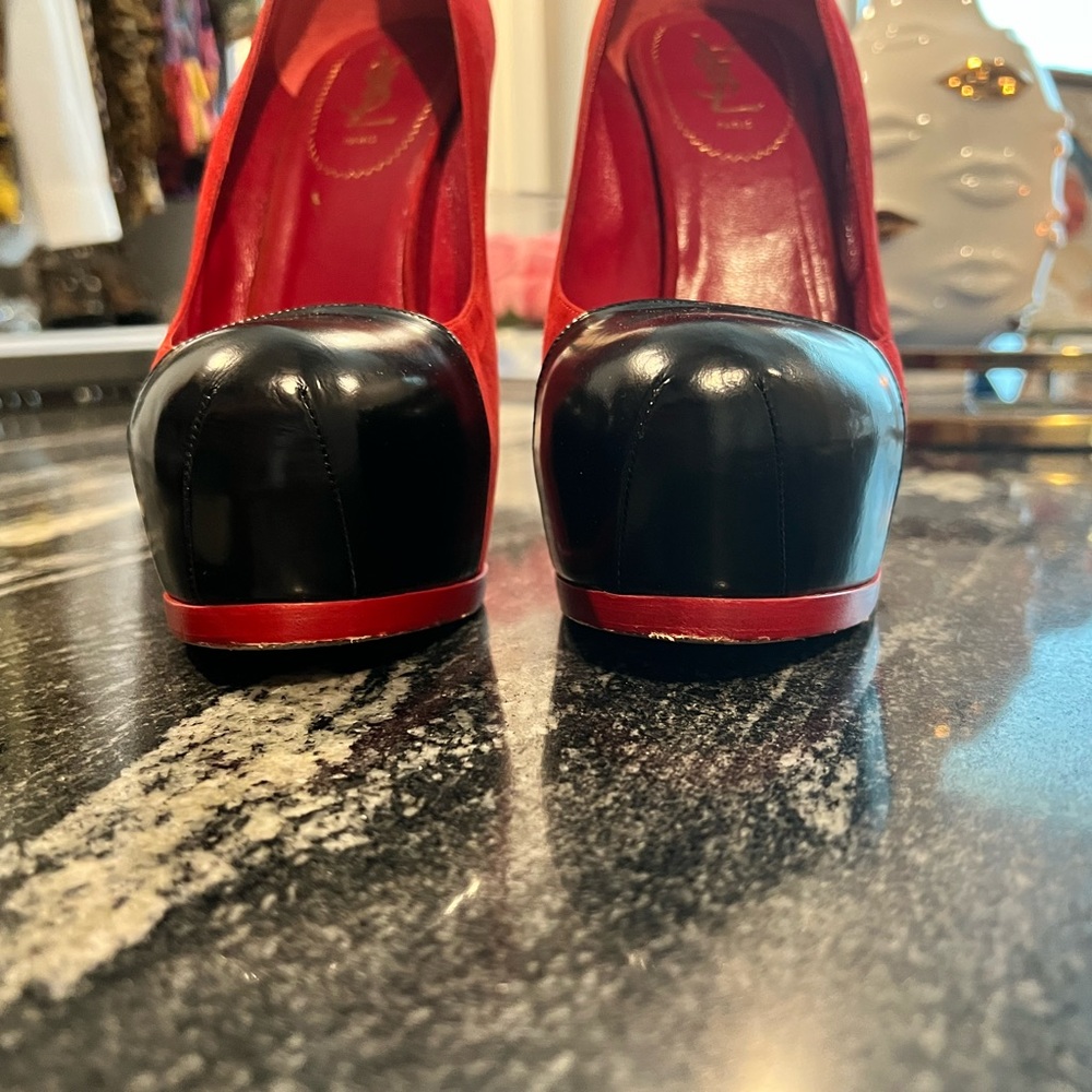 ❤️Red & Black YSL heels🖤 - Picture 10 of 13